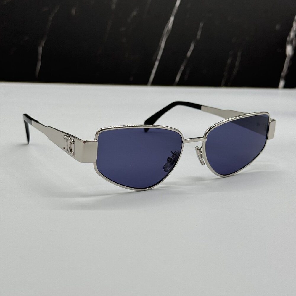 NEW CELINE CL40293U 16V SILVER BLUE WOMEN SUNGLASSES CELINE